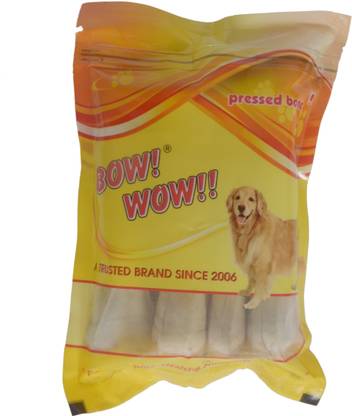 Bow! Wow !! Raw Hide Bone 4" Pack of 5 Beef Dog Chew