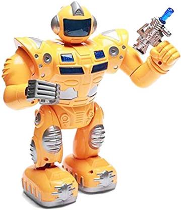 Planet of Toys Battery Operated Robot With Light, Music, Head Turn, Walking, Swinging Arms, Moving Legs