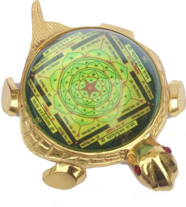 Original Stone Shri Maha Mrityunjaya Yantra/Vastu Tortoise Yantra Brass Yantra