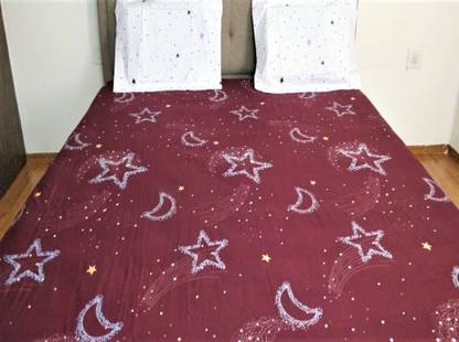 nimbus collections 230 TC Microfiber King Printed Flat Bedsheet