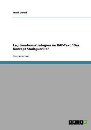 Legitimationsstrategien im RAF-Text "Das Konzept Stadtguerilla"