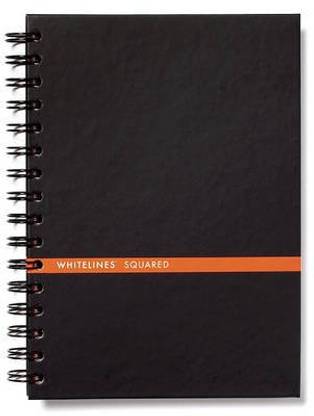 Whitelines Hard Wire A5 Squared Notebook, Black