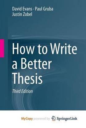 How to Write a Better Thesis