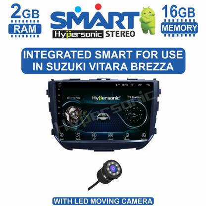Hypersonic INTEGRATED BREZZA ANDROID SMART CAR STEREO 9’INCH DISPLAY 2 GB RAM 16 GB ROM 1 YEAR WARRANTY Car Stereo