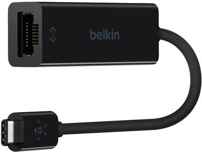 BELKIN Belkin USB-IF Certified USB Type-C to Gigabit Ethernet Adapter (Black) USB Adapter