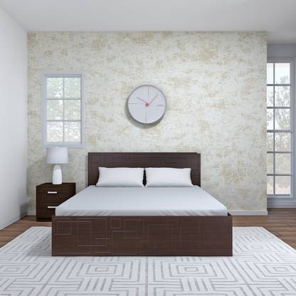 Godrej Interio Squadro Engineered Wood King Box, Drawer Bed, 205.3 cm x 187.5 cm (6.74 ft x 6.15 ft)