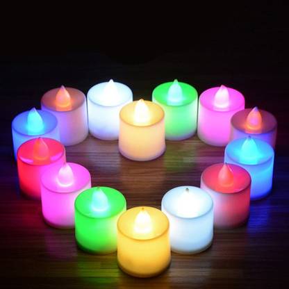 Raienterprises Bright led tea light candle for decoration and diwali Candle Candle