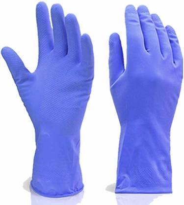 GiveIT2Me Reusable Rubber Hand Gloves for Washing, Cleaning Kitchen and Garden Wet and Dry Glove Set