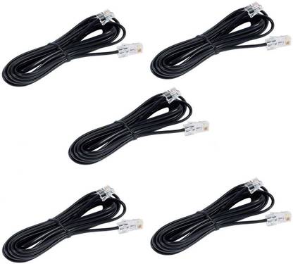 RIVER FOX Ethernet Cable 2 m 5 Pcs 2 Meter RJ11 Telephone Modem Line Cable