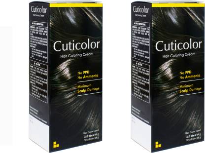 Cuticolor Hair Color Black pack of 2 , Black