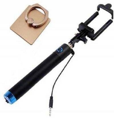 am international company Selfie Stick Accessory Combo for Samsung, Oppo, Vivo, Mi, Xiaomi, Redmi, Honor, Motorola, iVooMi, Nokia, Infinix (Black)