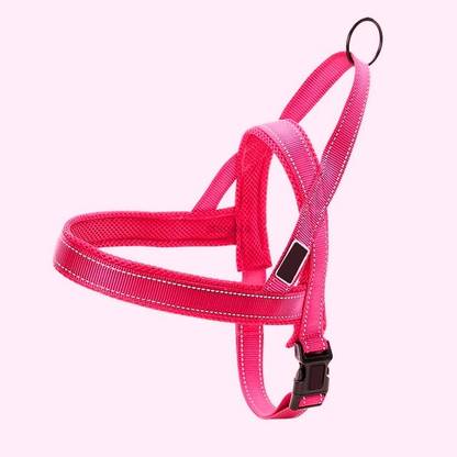 Nema No Pull Nylon Quick Fit Reflective Dog Harness - Pink- Medium Dog Reflective and LED Harness
