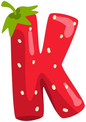 Letter k of alphabet |Kids Room Posters|Poster for Play Schools|Cartoon Poster|Poster for Every Room,Office, Gym|Learning Poster|Self Adesive Sticker Paper Poster(size:12x18 inch) Paper Print