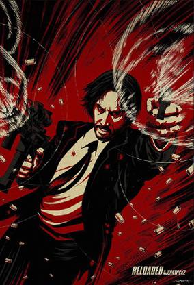 John Wick Poster for Room & Office (13 Inch X 19 Inch, Rolled) Multi color Paper Print