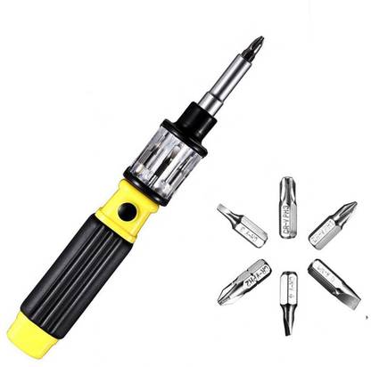 Selva Front 6 in 1 Multi Rotating Screw Driver Fast Switching Magnetic Bits Set Screwdriver Bit Set