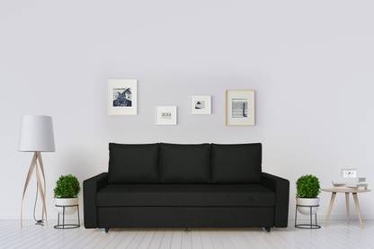 vittoria Ayusho 3 Seater Double Solid Wood Pull Out Sofa Cum Bed