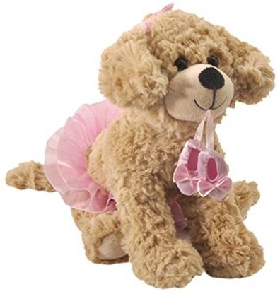 The Petting Zoo Petting Zoo 9 Caramel Scruffy Ballerina Dog  - 10 cm