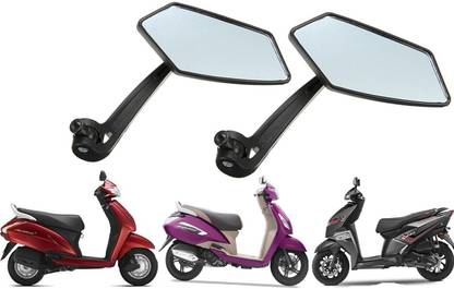 JCTEK Manual Driver Side, Rear View Mirror For Honda Activa, Pleasure, Jupiter