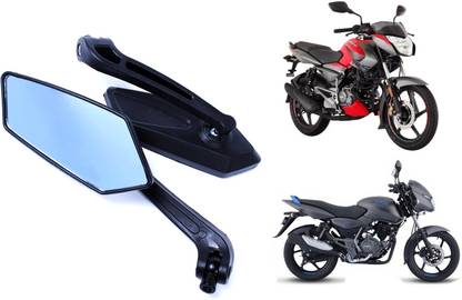 JCTEK Manual Driver Side, Rear View Mirror For Bajaj Pulsar 150, Pulsar 135 LS DTS-i, Pulsar 180 DTS-i