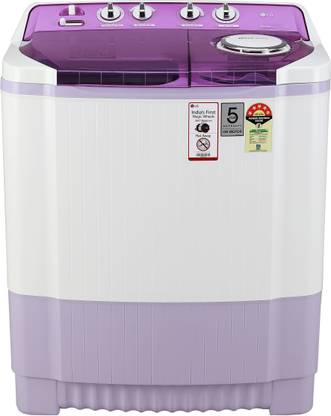 LG 7.5 kg 5 Star Rating Semi Automatic Top Load Washing Machine Pink, White
