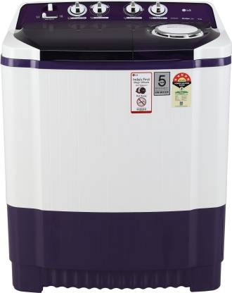 LG 8 kg 5 star Semi Automatic Top Load Washing Machine Purple, White