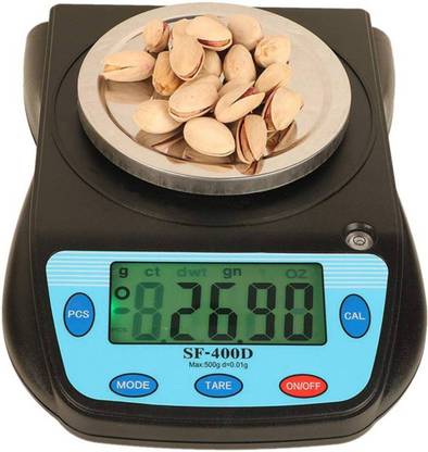 NIBBIN Premium 500g x 0.01g (10mg) Digital Jewellery Weighing Scale, Gold & Silver ornaments Weight Measuring machine Weighing Scale (BlUE) Weighing Scale