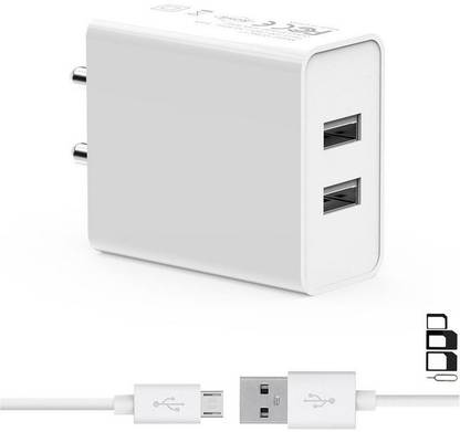 GoSale Wall Charger Accessory Combo for Motorola Moto X Play, Moto G Turbo, Moto G3, Moto G2, Moto X Force, Moto G, Moto X, Moto X Style, Moto X2, DROID Maxx, Moto G4, Moto G4 Plus, Moto G5, Moto G5 Plus, Moto E3 Power Charger | Dual Port Charger Original Adapter Like Wall Charger | 2-Port USB Charger | Mobile Power Adapter | Fast Charger | Android Smartphone Charger | Battery Charger | High Speed Travel Charger With 1 Meter Micro USB Cable | Charging Cable | Data Cable