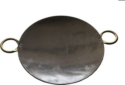 SAIFPRO 9 Inch Indian Iron Roti Tawa with 2 Handle Tawa 22 cm diameter