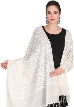 Tweedle Pure Wool Embroidered Women Shawl