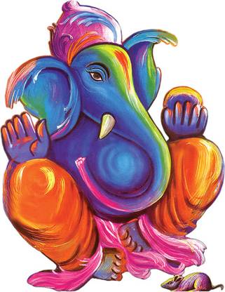 god & god's 42 cm Ganpati Bappa Modern Art 89 Magnetic Sticker