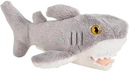 Wildlife Tree Stuffed Great White Shark Pup Animal Floppy Plush  - 9 cm