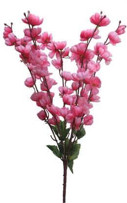 YSK Creation eMani Corp. Synthetic Artificial Wild Flower Bunch for Home Décor | Artificial Flowers Bunch| Flower Bunch for Living Room Decoration… Pink Wild Flower Artificial Flower