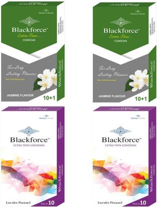 Black Force jasmine , jasmine , lavender and lavender flavour condom for men Condom