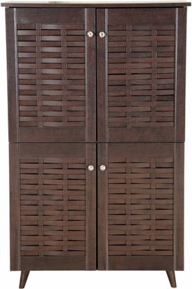 DeckUp Bei 4-Door Dark Wenge Engineered Wood Shoe Rack