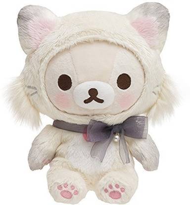 SanX Rilakkuma Korilakkuma Cat Plush Doll Gray Mx37501  - 10 cm