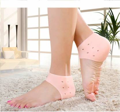 PreeX Anti heel crack set socks pain foot gel relief Heel Support