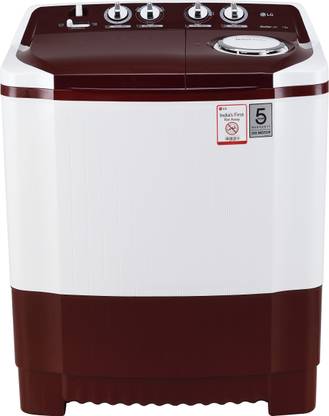 LG 7 kg Semi Automatic Top Load Washing Machine Maroon, White