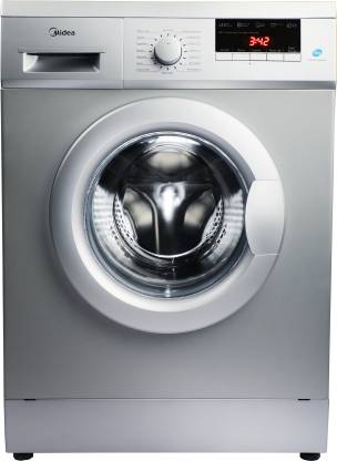 Midea 8 kg Garment Sterilization Fully Automatic Front Load Washing Machine with In-built Heater Silver