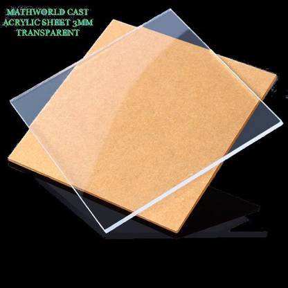 THE LABWORLD ACRYLIC SHEET CAST 3MM TRANSPARENT SIZE 30X30 CM 30 cm Acrylic Sheet