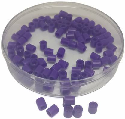 AUMNI CRAFTS Plastic Fuse Beads (1700 Beads) 5x5mm (100 Gram Pack) [Color 18->Purple]