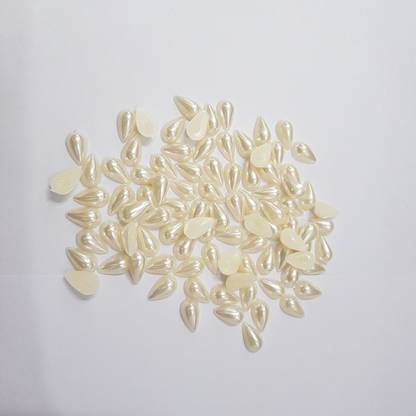 FASHION CLUSTER Half Beads Pastable Pearl Drops (Jewellery Making (Creamy)