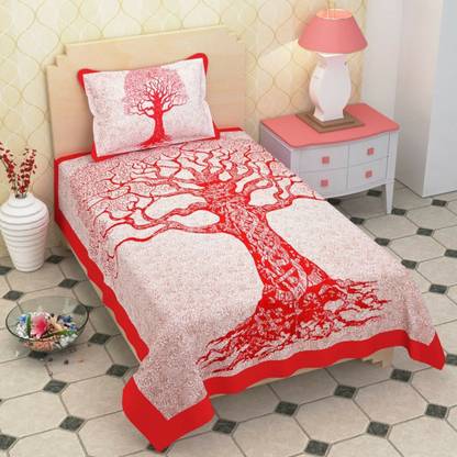 AMT Cotton Single Flat 120 TC Printed Bedsheet