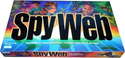 Parker Brothers Spyweb The Game Of Eavesdropping, FingerPointing Spying Educational Board Games