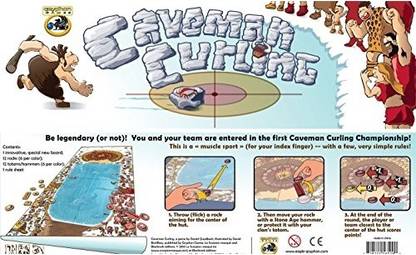 EAGLE Eag01318 Caveman Curling Board Game Strategy & War Board Game