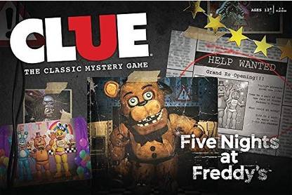 USAopoly Clue Five Nights At FreddyS Board Game Based On Five Nights At FreddyS Video Game Officiall Educational Board Games
