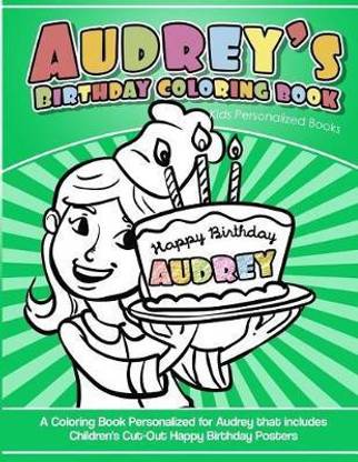 Audrey's Birthday Coloring Book Kids Personalized Books