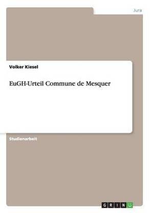 EuGH-Urteil Commune de Mesquer