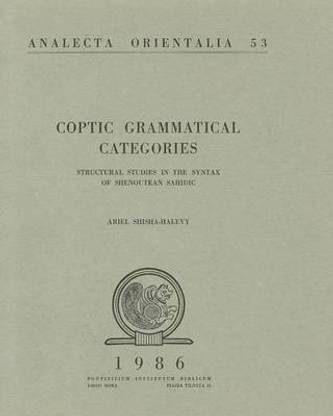 Coptic Grammar Categories