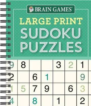 Brain Games - Large Print Sudoku Puzzles (Green)
