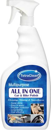 TetraClean Liquid Car Polish for Leather, Metal Parts, Chrome Accent, Exterior, Tyres